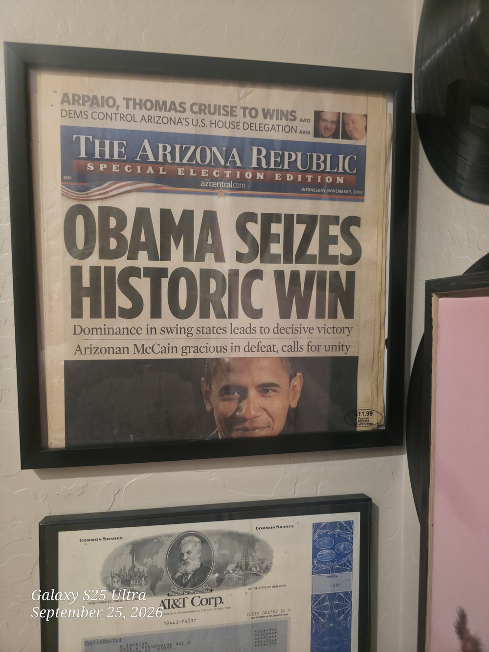 2008 Obama Az Republic Framed Black Wall Poster - Black